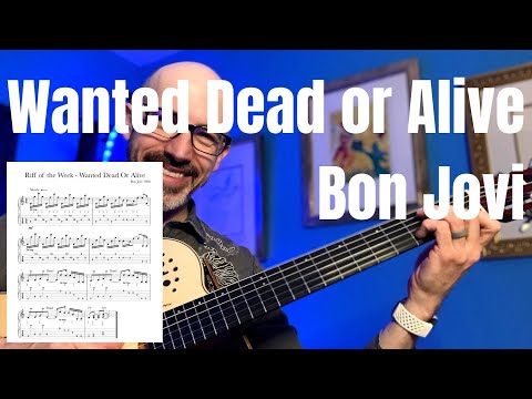 HOW TO PLAY WANTED DEAD OR ALIVE by Bon Jovi | EASY Guitar Lesson + FREE TAB