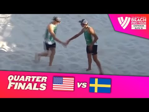 Partain/Benesh vs. Åhman/Hellvig - Quarter Finals Highlights Ostrava 2023 #BeachProTour