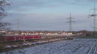 preview picture of video 'RE 37107 + 37106  bei Offingen, 21.02.2010'