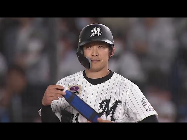 【5回裏】本日が誕生日のマリーンズ・菅野剛士 勝ち越しの2点タイムリーヒットを放つ!! 2022年5月6日 千葉ロッテマリーンズ 対 福岡ソフトバンクホークス