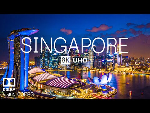 Singapur 8K Video Ultra HD mit weicher Klaviermusik - 60 fps - 8K Naturfilm
