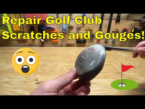How to Fix Large Scratches and Gouges on a Golf Club! DIY Golf Club Restoration! Golf Club Repair!