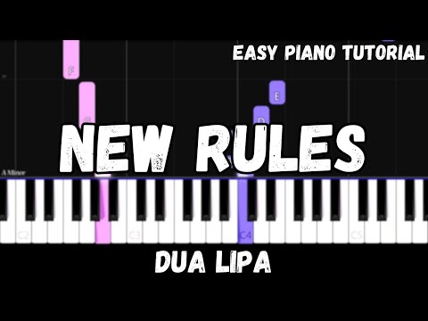 Dua Lipa - New Rules (Easy Piano Tutorial)