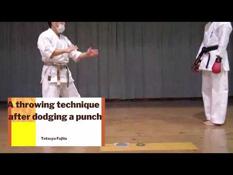Throwing technique against a punch.  All Japan Gensei Ryu Karate Do Okayama   Tetsuya Fujita #karate