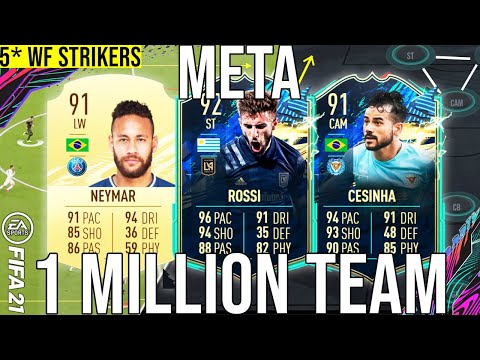 BEST META 1 MILLION COIN TOTS TEAM (5* WF STRIKERS) SQUAD BUILDER TO GET MORE WINS! - FIFA 21