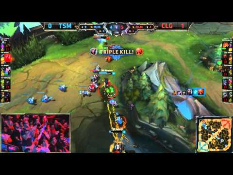 Very close early teamfight - TSM vs CLG - Game 2 - Madison Square Garden