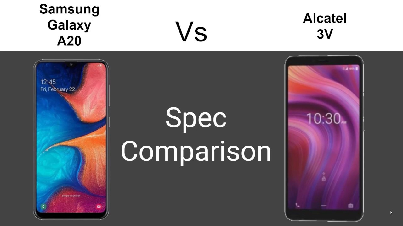 Samsung Galaxy A20 vs Alcatel 3V Spec Comparison