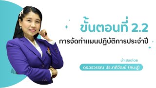 ขั้นตอนที่ 2.2 การจัดทำแผนปฏิบัติการประจำปี