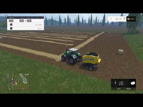 Farming Simulator 15 - Sosnovka Map | making bales from straw swath