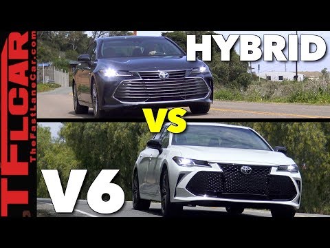 Which is Better? 2019 Toyota Avalon Hybrid or V6 First Drive Review