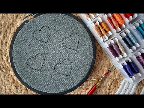 How to make heart with punch needle || Punch needle embroidery || Embroidery video || Let’s Explore