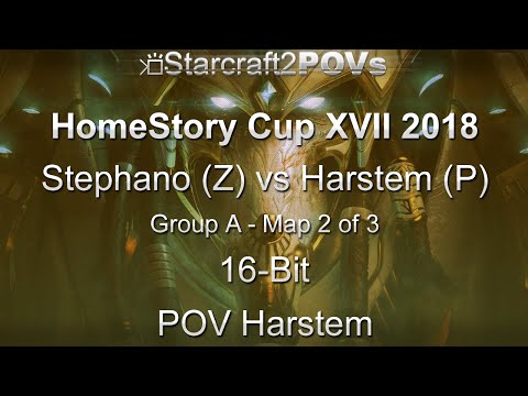 SC2 LotV - HomeStory Cup XVII 2018 - Stephano vs Harstem - Group A - Map 2 - 16-Bit - Harstem