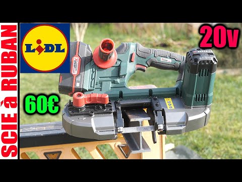 LIDL scie à ruban sans fil PARKSIDE PMBA 20-Li B2  pour métaux bois plastique Bandsaw AKKU-bandsäge