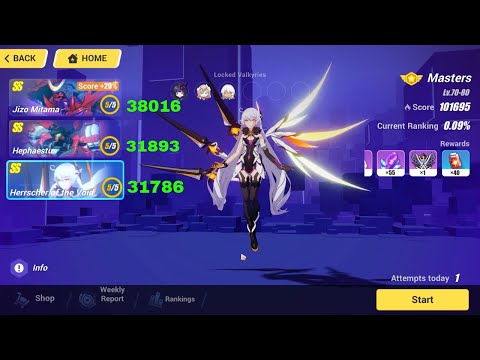 Honkai Impact 3 Masters Memorial Arena Top 100 [101695] (12/3/2021)