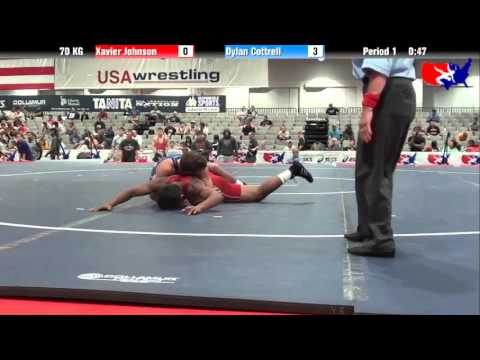 Xavier Johnson vs. Dylan Cottrell at 2013 Junior Nationals - FILA - GR