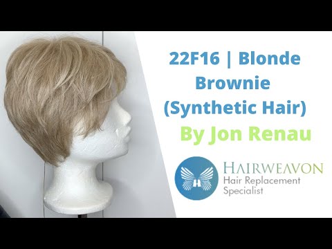 Colour 22F16 | Blonde Brownie Synthetic Hair by Jon Renau | Shown on Anne Wig