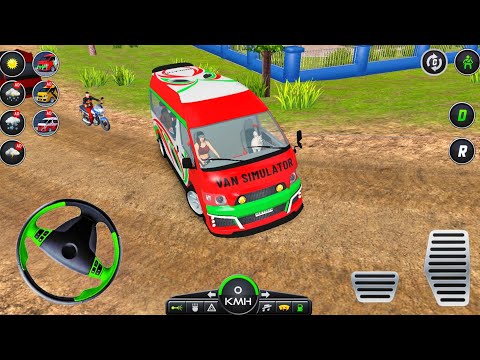 Van Driving Simulator Games 2026 | Real Public Mini Coach Bus Offroad Driving | Android GamePlay