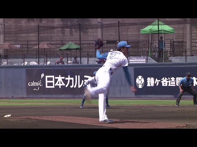 【ファーム】ファイターズドラ1ルーキー・柴田獅子 キレのある変化球で三振奪うなど1回1失点!! 2025年5月13日 北海道日本ハムファイターズ 対 読売ジャイアンツ