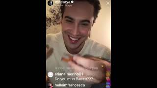 ryan mccarten responds to question about barrett