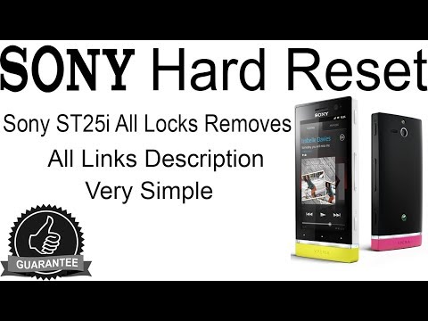 Sony Xperia U ST25i Hard Reset