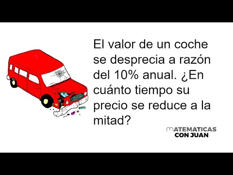 CALCULA LA DEPRECIACIÓN ANUAL DE UN VEHÍCULO. Aplicaciones de los logaritmos