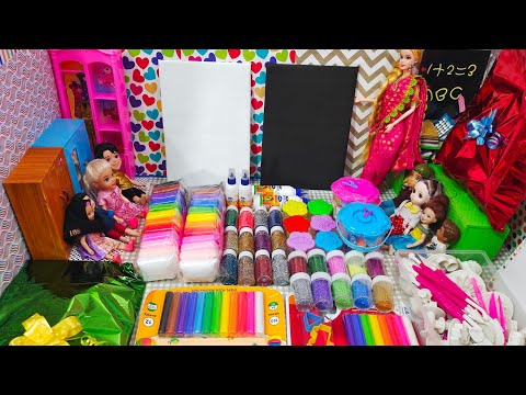 Soft clay VS clay dough competition எல்லாருக்கும் gift இருக்கு😀/Barbie show tamil
