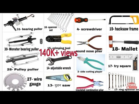 Different types of electrician tools