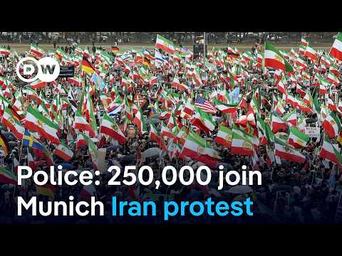250,000 rally against Iran's regime as world leaders gather at Munich Security Conference | DW News
