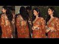 Katrina Kaif Flaunts Slim Figure In Burnt Orange Saree For Sooryavanshi Promotions