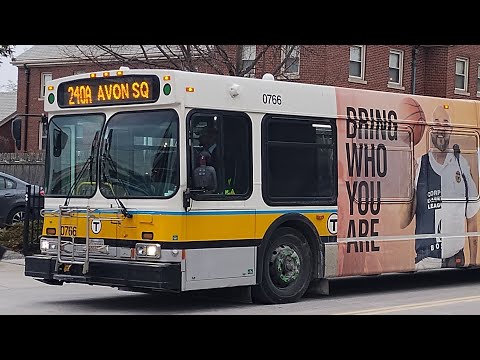 Riding MBTA route 240A outbound to Avon. (announcements only)