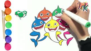Dibujos para Colorear Baby Shark |  Dibujos para Colorear WK
