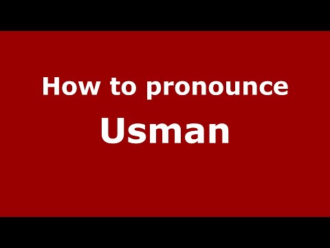How to pronounce Usman