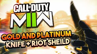 EASY GOLD and PLATINUM CAMO KNIFE & RIOT SHIELD in MODERN WARFARE 2 - BEST KNIFE + RIOT SHEILD CLASS