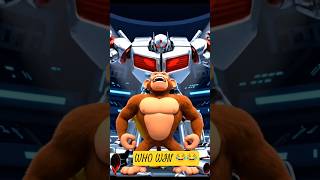Monkey vs 10 Robots 🤖🐵 | Funny Cartoon Fight #cartoon #animation #shorts