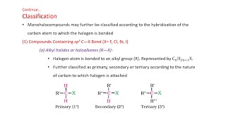 Chemistry 12 Haloalkanes and Haloarenes  Classification of Halogenated compounds