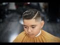 COMBOVER | MID FADE | BARBER TUTORIAL