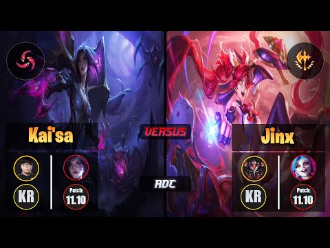 Lava KAI'SA (ADC) [Hail of Blades] VS JINX - Grandmaster KR Patch 11.10