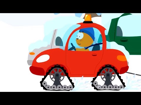 SCHNEEMOBIL - Das Kätzchen und die Zaubergarage - Kinder Zeichentrick.