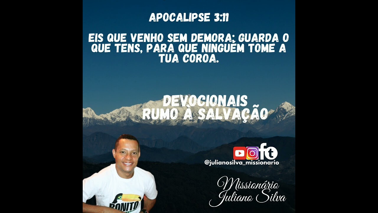 Apocalipse 3:11 🔥✝️🕊️ Eis que venho sem demora, guarda o que tens para que ninguém tome a sua Coroa.