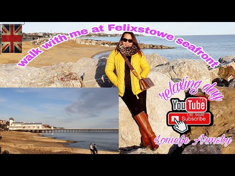 Walk with me at the coast // Felixstowe Seafront//coastal area