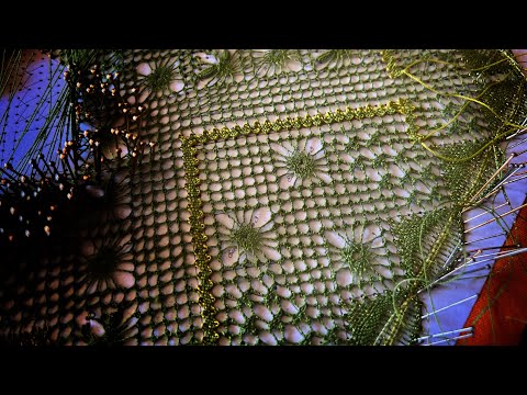 Babero 06 - Araña Estrella de Ulrike de 4 patas - encaje de bolillos - Raquel M Adsuar Bolillotuber