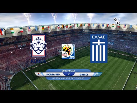 FIFA 10 | Korea Republic vs Greece - 2010 World Cup South Africa - Match 3 - Gameplay