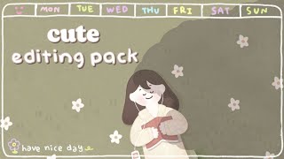 CUTE EDITING PACK  (intro font music sound effect 