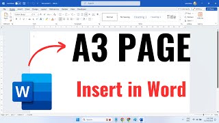 How to insert an A3 page in Word