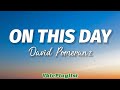 David Pomeranz - On This Day (Lyrics)