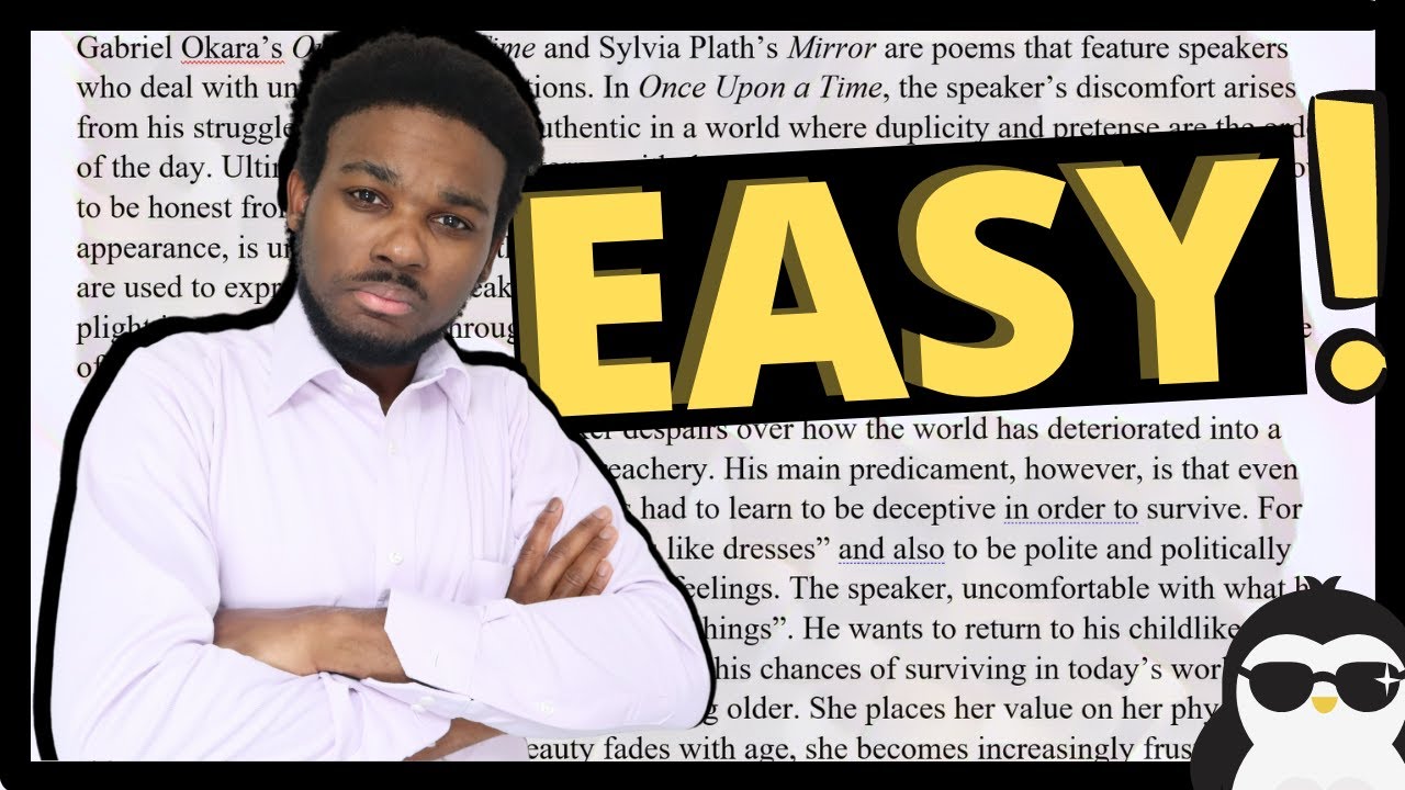 CSEC English B Paper 2 Poetry Essay || 