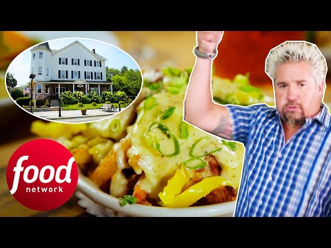Guy Tries Disco Fries At Rumoured George Washington Visited Pub | Diners, Drive-Ins & Dives
