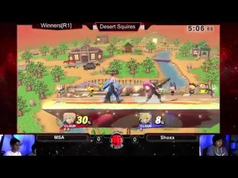 Desert Squires SSB4: ShoxX (Cloud) vs MSA (Cloud, Falco) - WR1
