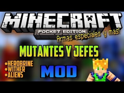 MINECRAFT PE 0.15.0 - JEFES ALIENS ARMAS Y MUTANTES - MOD v 2.0