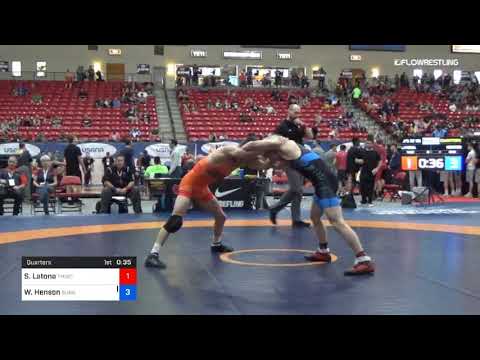 57 Kg Quarters Sam Latona TMWC SERTC Vs Wyatt Henson Sunkist Kids Wrestling Club